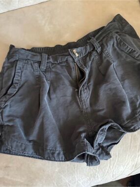 aerie High-Waist Casual Shorts in Dark Gray